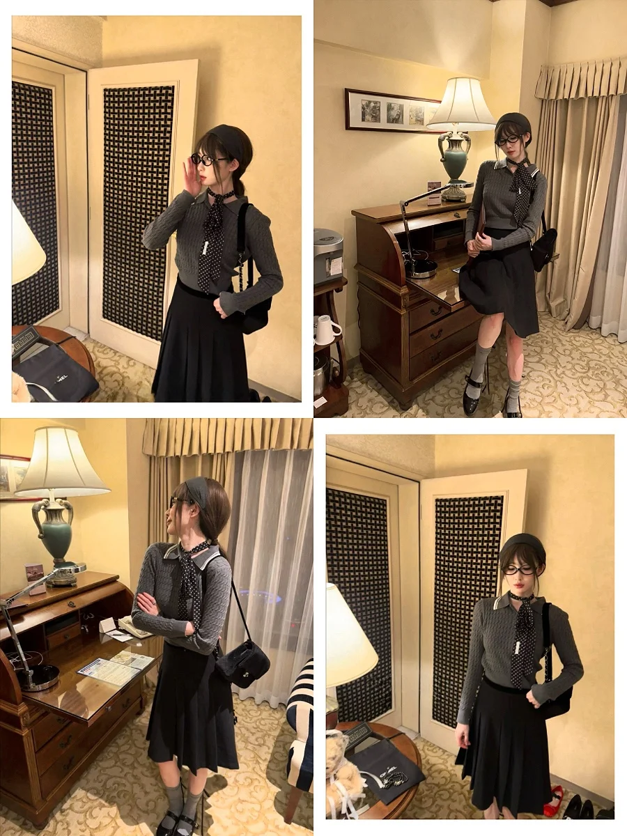 Heynu Student Le Briti Accent Retro Ne Twisted Pure Cotton Layered Knitwear Commute Sle Women's Faion
Heynu Student Le Briti Accent Retro Ne Twisted Pure Cotton Layered Knitwear Commute Sle Women's Faion