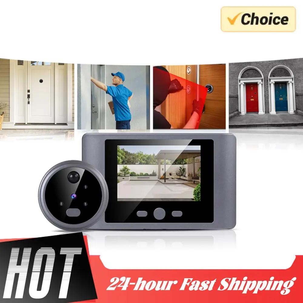 Беспроводные видеодомофонные камеры-глазки с PIR-датчиком движения, цифровая дверная камера 90° ° Широкоугольный 2,8-дюймовый ЖК-экран для домашней безопасности
Беспроводные видеодомофонные камеры-глазки с PIR-датчиком движения, цифровая дверная камера 90° ° Широкоугольный 2,8-дюймовый ЖК-экран для домашней безопасности
