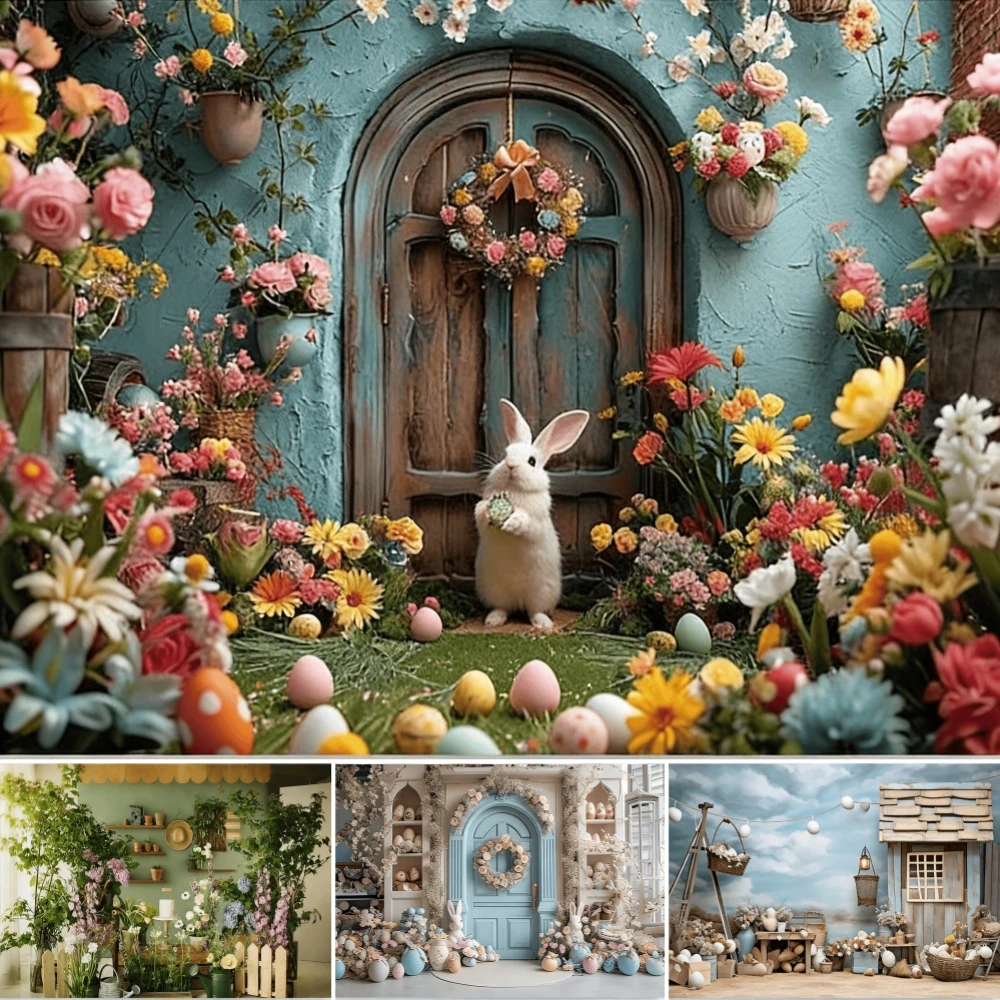 Colorful Floral Background Doorway Eggs Bunny Pastel Whimsical Spring Easter Day Garden Birthday Party Photography Backdrop
Colorful Floral Background Doorway Eggs Bunny Pastel Whimsical Spring Easter Day Garden Birthday Party Photography Backdrop