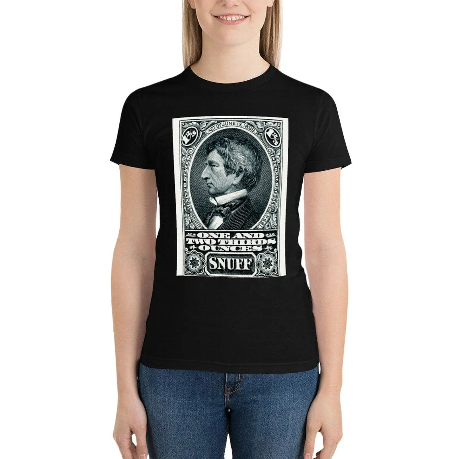 Vintage Snuff Stamp T-Shirt Aesthetic clothing summer top Blouse tight shirts for Women
Vintage Snuff Stamp T-Shirt Aesthetic clothing summer top Blouse tight shirts for Women