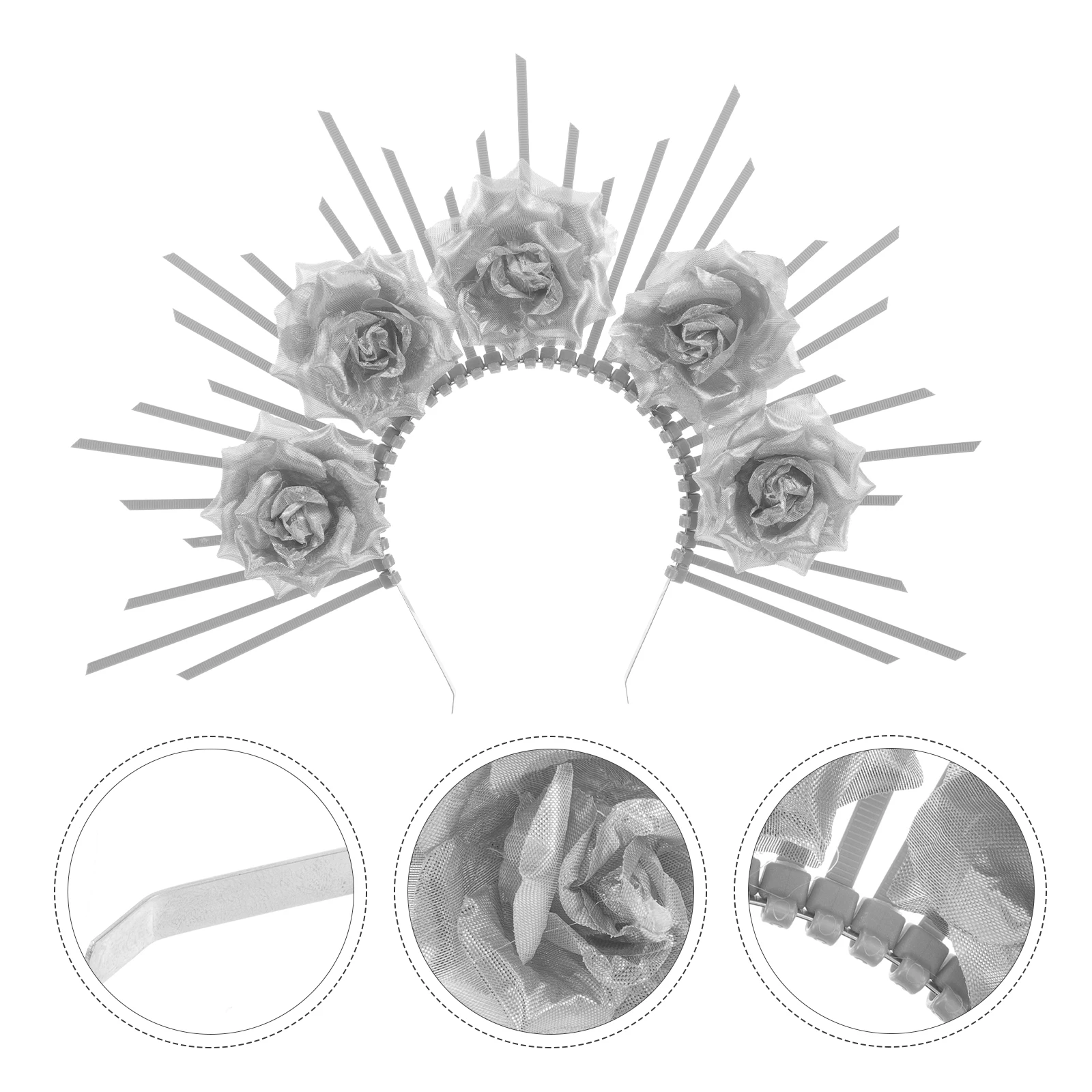 Goddess Headband Plastic Crown Hairband Decorative Flower Headpiece for Girls Women Party Wedding Banquet Accessories
Goddess Headband Plastic Crown Hairband Decorative Flower Headpiece for Girls Women Party Wedding Banquet Accessories