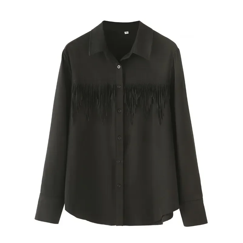 TRAFZR Vintage Blouses for Lady Basics Black Tassel Long Sleeve Shirt Elegant Women's Luxury Blouses Autumn Women's Shirt
TRAFZR Vintage Blouses for Lady Basics Black Tassel Long Sleeve Shirt Elegant Women's Luxury Blouses Autumn Women's Shirt