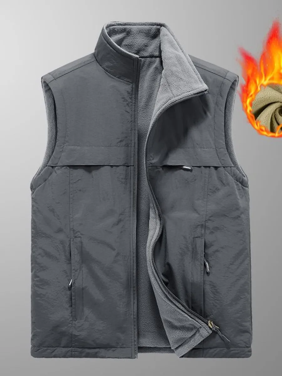 Мужской утепленный жилет для активного отдыха, двусторонний, осенне-зимний, без рукавов, стандартный крой, особо широкий рукав
Мужской утепленный жилет для активного отдыха, двусторонний, осенне-зимний, без рукавов, стандартный крой, особо широкий рукав
