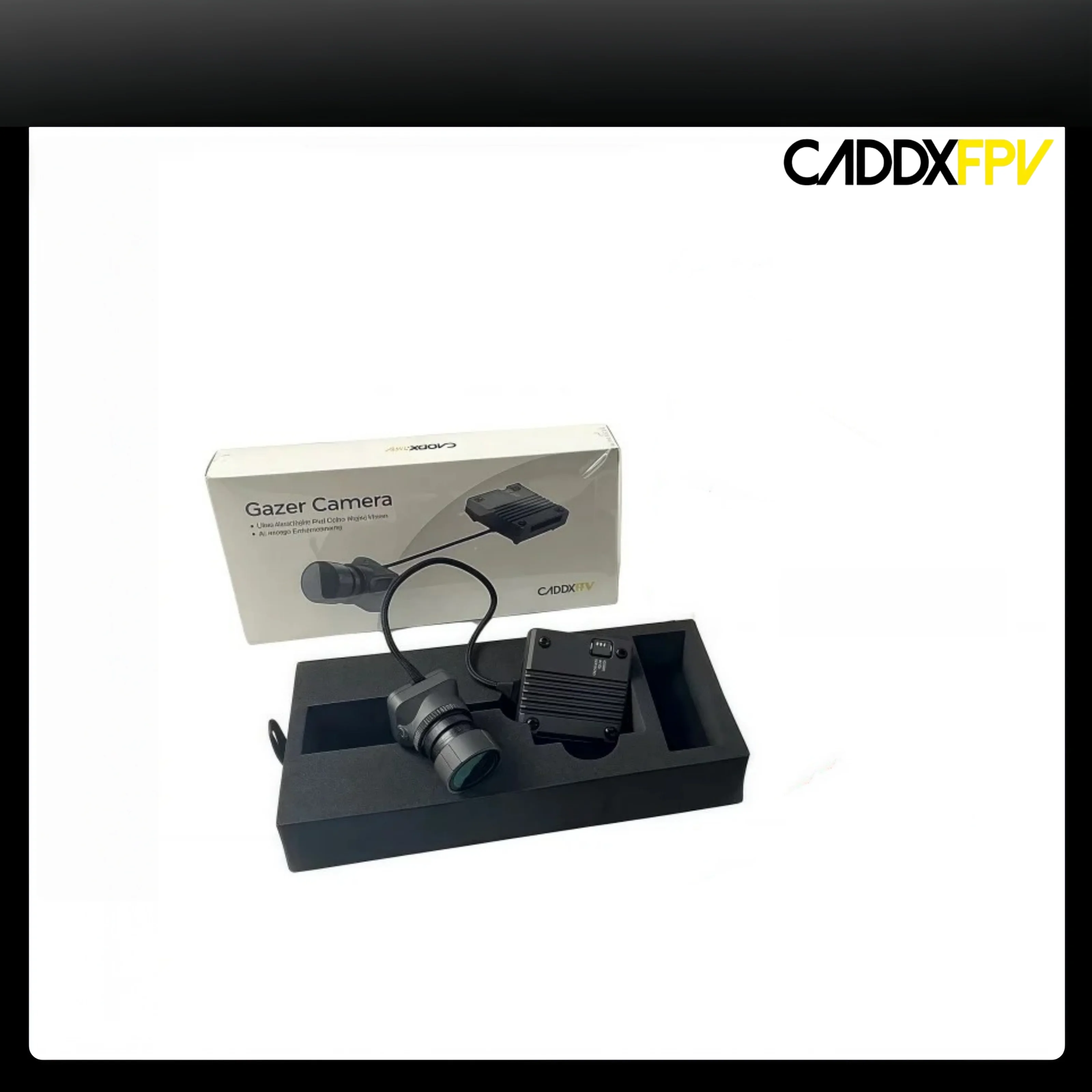 Аналоговая камера CADDX Gazer AI BOX с 3-кратным зумом AI, 1500TVL и 131.6 ° Поле зрения для дистанционного управления дронами FPV
Аналоговая камера CADDX Gazer AI BOX с 3-кратным зумом AI, 1500TVL и 131.6 ° Поле зрения для дистанционного управления дронами FPV