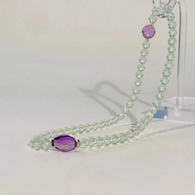Natural Stone Prehnite Beads Bracelet Women Elegant Round Green Grape Stone Charm Amethyst Yoga Strand Double Circle Bangle
Natural Stone Prehnite Beads Bracelet Women Elegant Round Green Grape Stone Charm Amethyst Yoga Strand Double Circle Bangle
