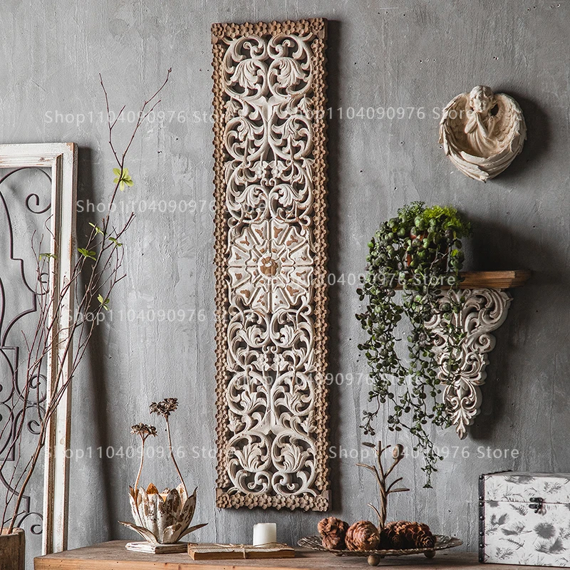 Vintage Openwork Carved Relief Wall Decor Distressed Wall Hanging for Dining Living Room Background Decoration
Vintage Openwork Carved Relief Wall Decor Distressed Wall Hanging for Dining Living Room Background Decoration