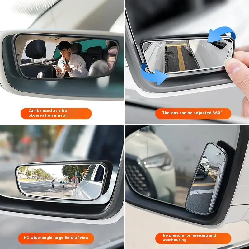 2Pcs 360 Degree Adjustable Blind Spot Mirror Car Auxiliary Rearview Convex Mirror Round Frame Wide Angle Mirrors for Car Reverse
2Pcs 360 Degree Adjustable Blind Spot Mirror Car Auxiliary Rearview Convex Mirror Round Frame Wide Angle Mirrors for Car Reverse