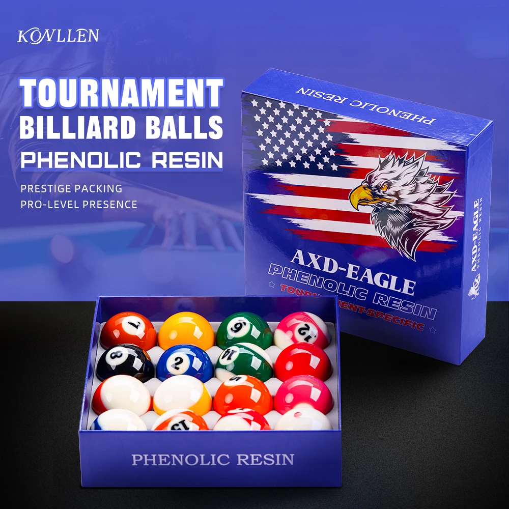 AXD-EAGLE 16Pcs 57.2mm 2.25in Precisely Balanced 8 Ball Billiard Balls Tournament Grade Phenolic Resin Pool Table Accessories
AXD-EAGLE 16Pcs 57.2mm 2.25in Precisely Balanced 8 Ball Billiard Balls Tournament Grade Phenolic Resin Pool Table Accessories