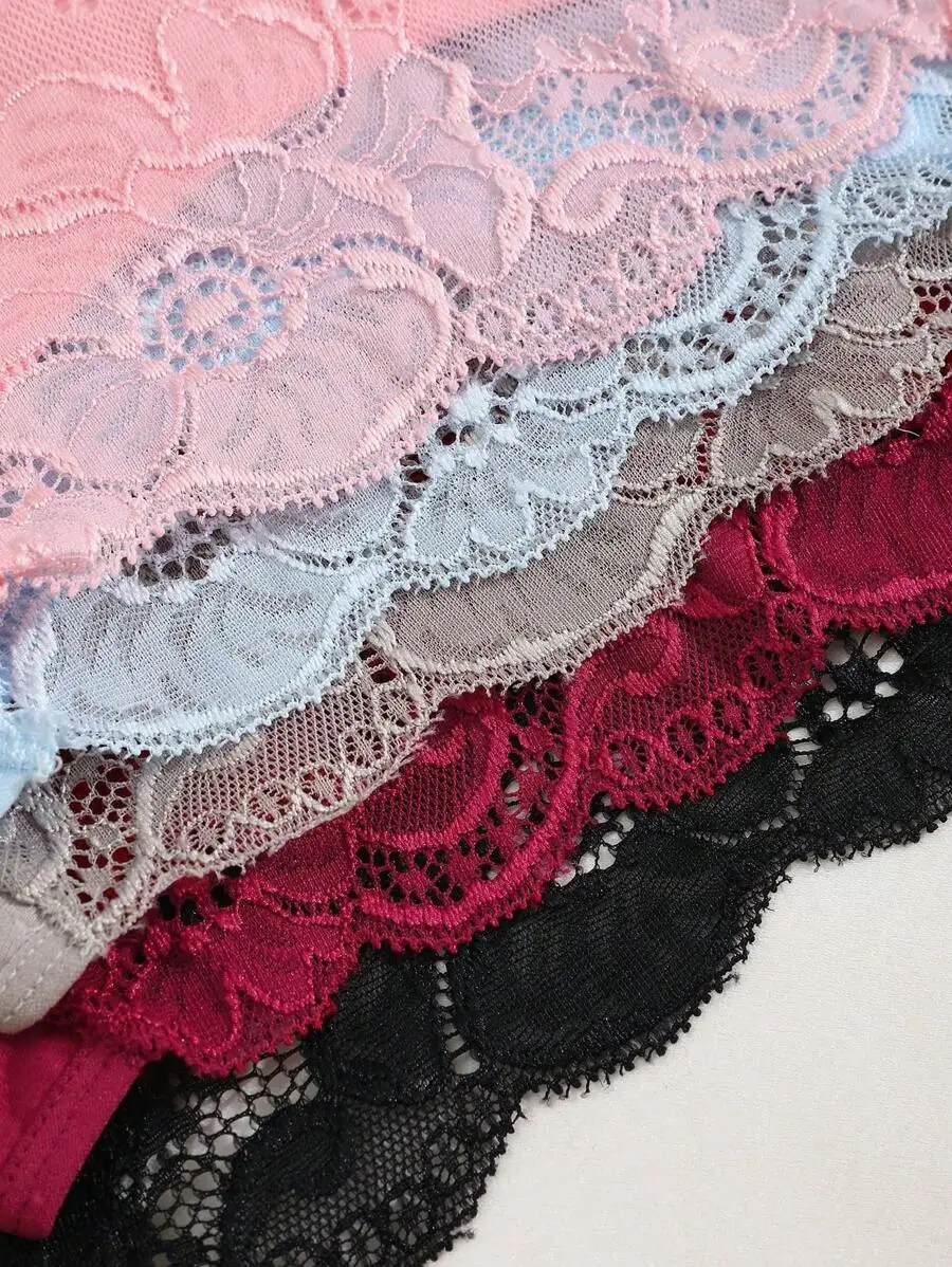 5 Pcs Women Multicolor Lace Hollow Out Low Waist Panties
5 Pcs Women Multicolor Lace Hollow Out Low Waist Panties