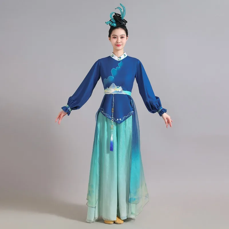 Classical dance clothes new body rhyme gradual change elegant big skirt performance clothes
Classical dance clothes new body rhyme gradual change elegant big skirt performance clothes
