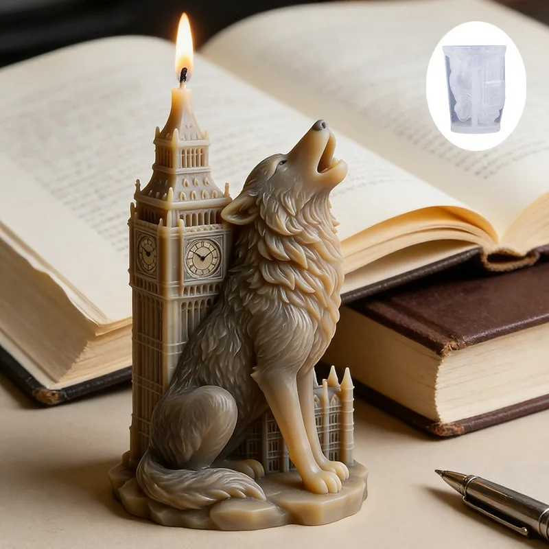 3D Wolf & Big Ben Silicone Candle Mold DIY Aromatherapy Candle Making Mold For Wax Resin Plaster Unique Home Decor Craft
3D Wolf & Big Ben Silicone Candle Mold DIY Aromatherapy Candle Making Mold For Wax Resin Plaster Unique Home Decor Craft
