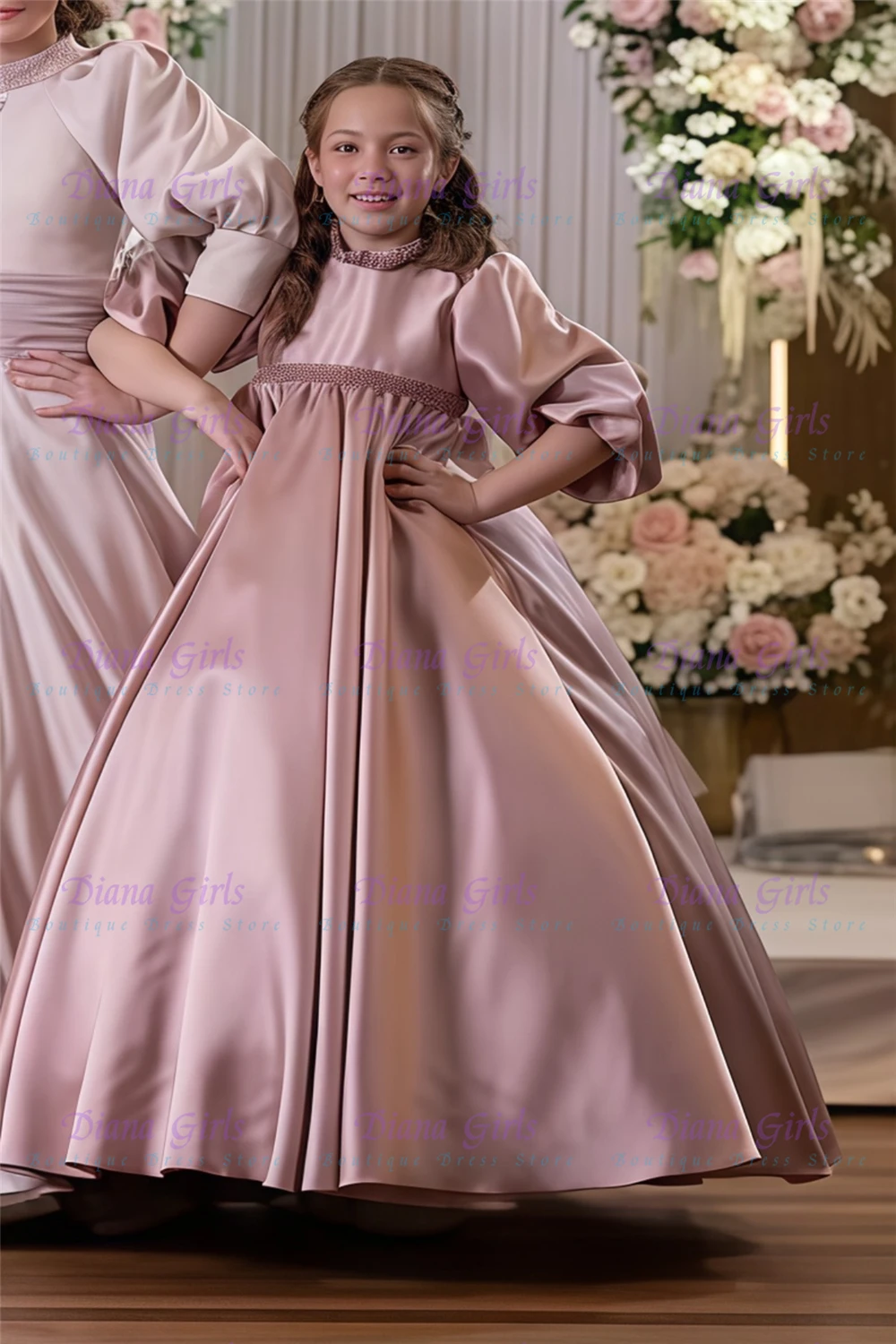Elegant Quality Pink Flower Girl Dress Satin Fluffy Little Girls Baptism Wedding Birthday Party Evening Ball Baptism Gowns
Elegant Quality Pink Flower Girl Dress Satin Fluffy Little Girls Baptism Wedding Birthday Party Evening Ball Baptism Gowns