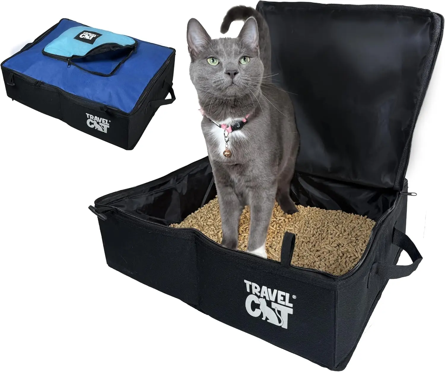 Travel Cat Collapsible Cat Litter Box for Small, Medium, Large Cats & Kittens - Easy Clean, Foldable with Zippered Cove
Travel Cat Collapsible Cat Litter Box for Small, Medium, Large Cats & Kittens - Easy Clean, Foldable with Zippered Cove