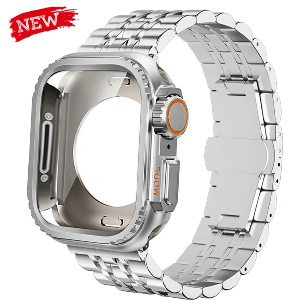 Металлический ремешок + чехол для Apple Watch Ultra 3/2/1 49 мм серии 11 10 46 мм 42 мм Ремешок из нержавеющей стали для Iwatch 9 8 7 6 SE 5 45 мм 44 мм
Металлический ремешок + чехол для Apple Watch Ultra 3/2/1 49 мм серии 11 10 46 мм 42 мм Ремешок из нержавеющей стали для Iwatch 9 8 7 6 SE 5 45 мм 44 мм