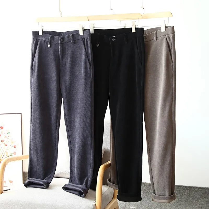 Gold Tead Omi Velvet Men's Casual Pants Straight Leg Soft And Sli Autumn Winter Faion Urban Sle Long Trousers
Gold Tead Omi Velvet Men's Casual Pants Straight Leg Soft And Sli Autumn Winter Faion Urban Sle Long Trousers