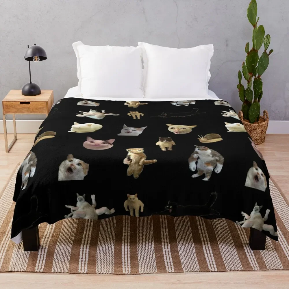 Cursed Meme Cats Throw Blanket Elegant Warm Throw Blanket for Hotel Home
Cursed Meme Cats Throw Blanket Elegant Warm Throw Blanket for Hotel Home