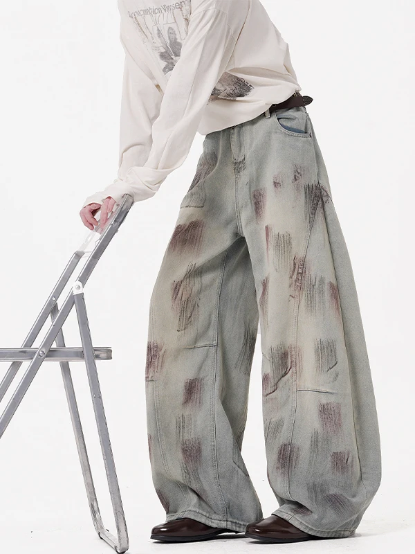American Sle Tie Dye fiti Curved Knife Jeans Men Spring Loose Wide Leg Pants High Street Drag M Long Pants
American Sle Tie Dye fiti Curved Knife Jeans Men Spring Loose Wide Leg Pants High Street Drag M Long Pants