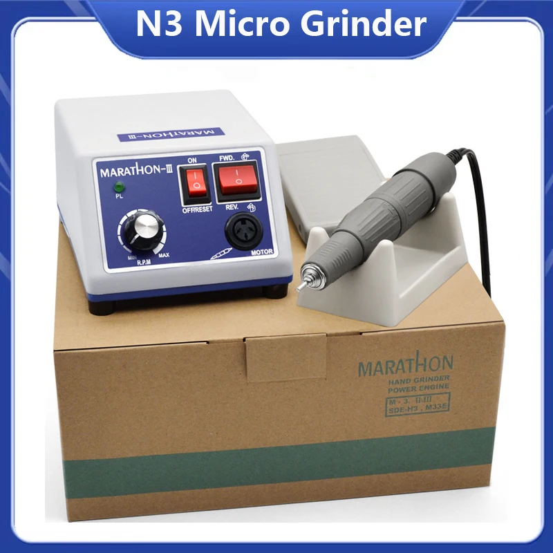 MARATHON N3 Miniature Electric Grinder 35000rpm H37L1 And 45000rpm H37LN Handle For Dentistry Carving Machine Jewelry Polishing
MARATHON N3 Miniature Electric Grinder 35000rpm H37L1 And 45000rpm H37LN Handle For Dentistry Carving Machine Jewelry Polishing