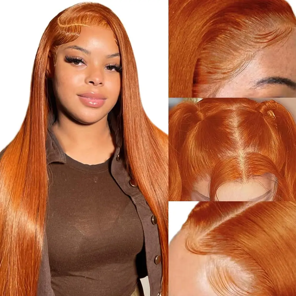 13x6 Ginger Orange Lace Front Wigs Human Hair Pre Plucked Transparent Lace Frontal Wig Bralizian 100% Human Hair with Baby Hair
13x6 Ginger Orange Lace Front Wigs Human Hair Pre Plucked Transparent Lace Frontal Wig Bralizian 100% Human Hair with Baby Hair