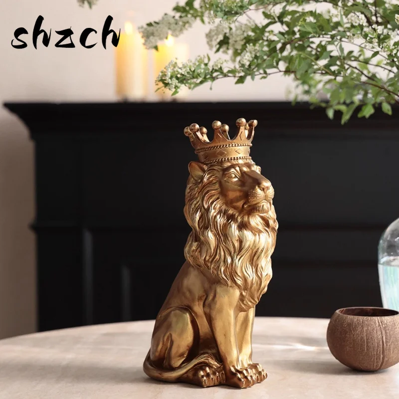 European Home Decoration Living Room Decoration Desktop Crown Lion Statue Eco-friendly Resin Handicraft Christmas Decorative
European Home Decoration Living Room Decoration Desktop Crown Lion Statue Eco-friendly Resin Handicraft Christmas Decorative