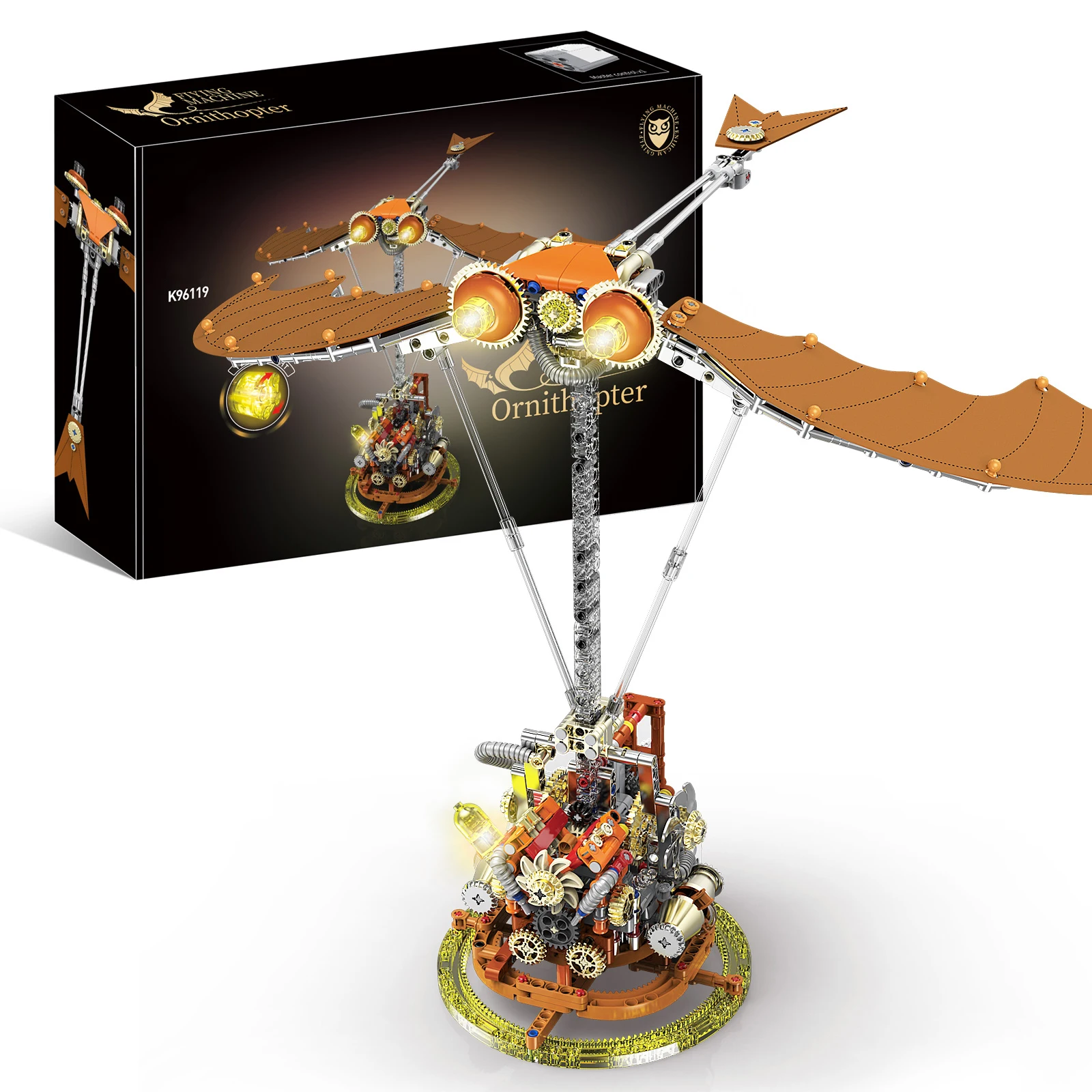 760PCS Mechanical Ornithopter MOC Building Blocks DIY Dragonfly 3D Model STEM Educational Toy Kids Birthday Christmas Gift
760PCS Mechanical Ornithopter MOC Building Blocks DIY Dragonfly 3D Model STEM Educational Toy Kids Birthday Christmas Gift