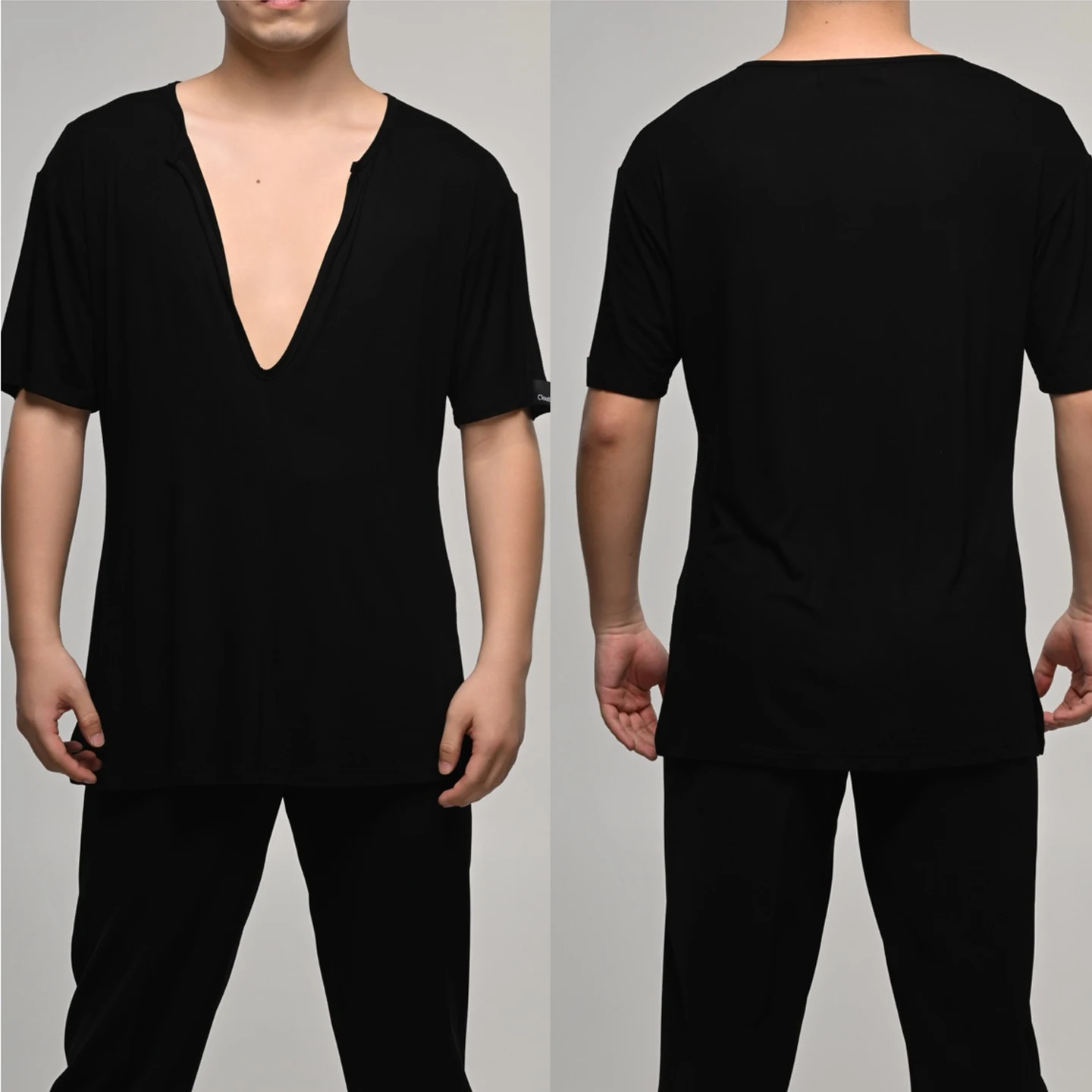 New Latin Dance Clothes Men Summer Short Sleeves Tops Adult Male Deep V Neck T Shirt Practice Clothing Salsa Dance Wear DNV23743
New Latin Dance Clothes Men Summer Short Sleeves Tops Adult Male Deep V Neck T Shirt Practice Clothing Salsa Dance Wear DNV23743