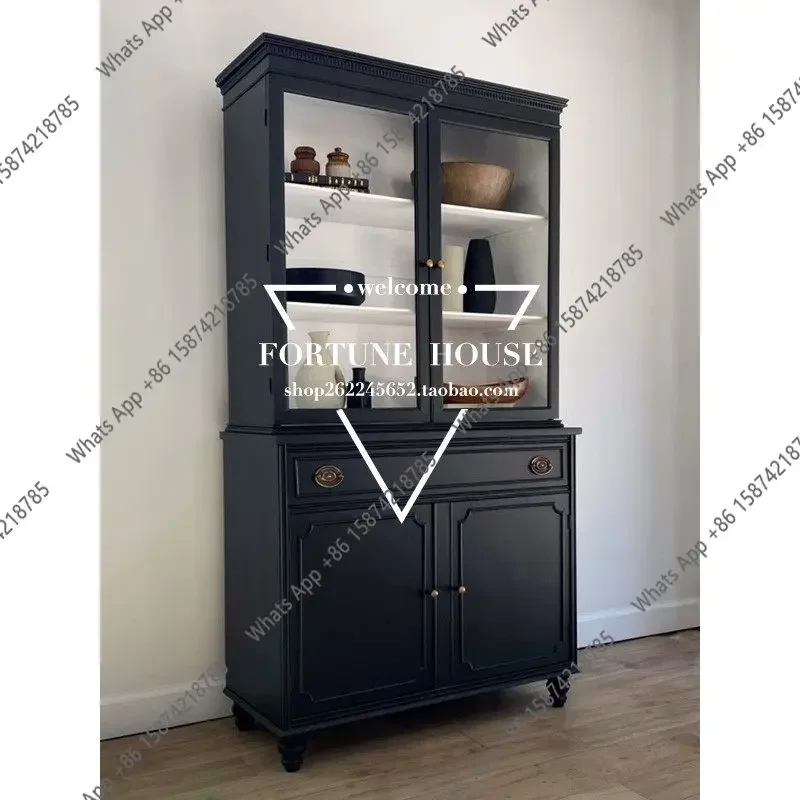 American Country Solid Wood Wine Cabinet French Retro Home Multi-functional Dining Side Cabinet Glass Door Display X
American Country Solid Wood Wine Cabinet French Retro Home Multi-functional Dining Side Cabinet Glass Door Display X