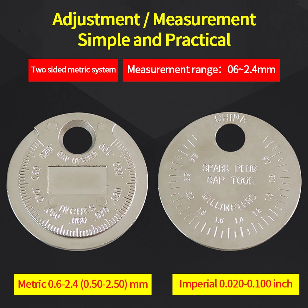 Свеча зажигания с автоматическим зажиганием, инструмент для измерения зазора, калибр, измерительный инструмент, тип валюты, диапазон 0,6-2,4 мм, инструмент для измерения зазора, щуп
Свеча зажигания с автоматическим зажиганием, инструмент для измерения зазора, калибр, измерительный инструмент, тип валюты, диапазон 0,6-2,4 мм, инструмент для измерения зазора, щуп