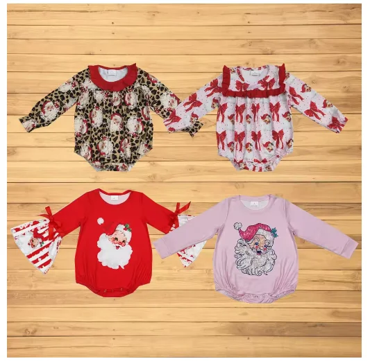 Оптовая продажа, горячая распродажа, бутик в западном стиле для новорожденных, рождественские красные комбинезоны с рюшами и бантиками Санта-Клауса для маленьких девочек 
Оптовая продажа, горячая распродажа, бутик в западном стиле для новорожденных, рождественские красные комбинезоны с рюшами и бантиками Санта-Клауса для маленьких девочек