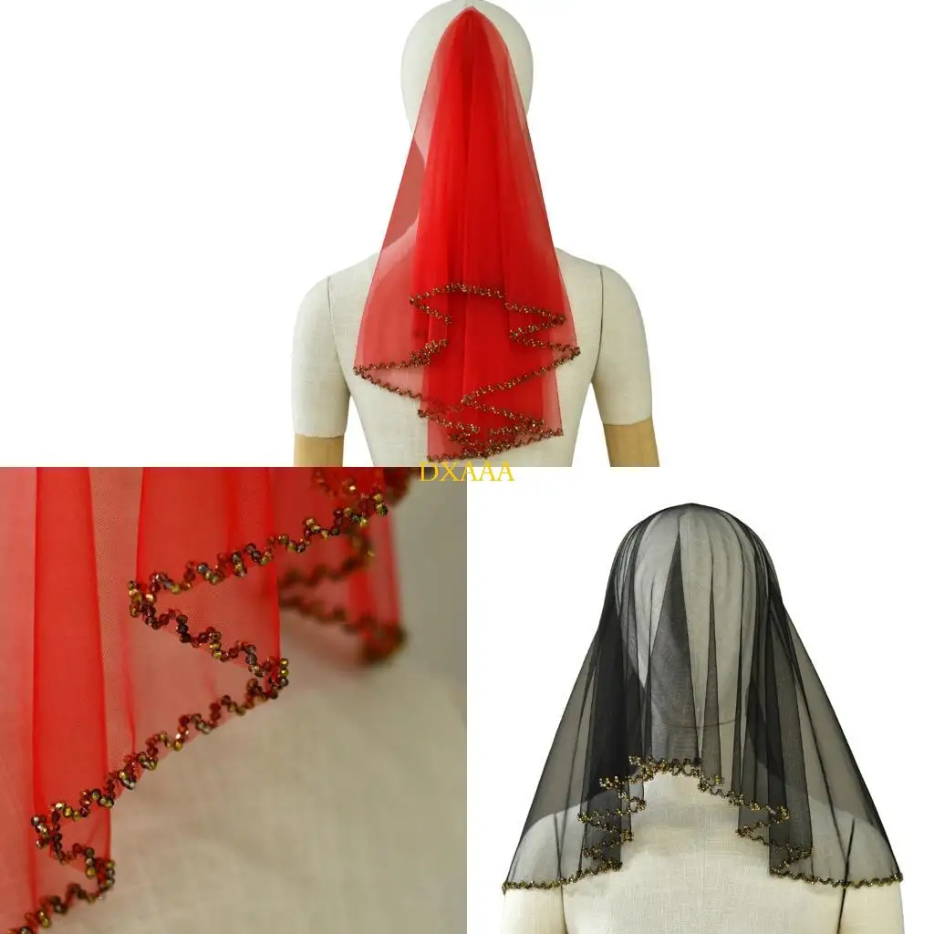 DXAA Contemporary Sheer Veil With Golden Bead Embellishments For Modern Bridal Accessories
DXAA Contemporary Sheer Veil With Golden Bead Embellishments For Modern Bridal Accessories