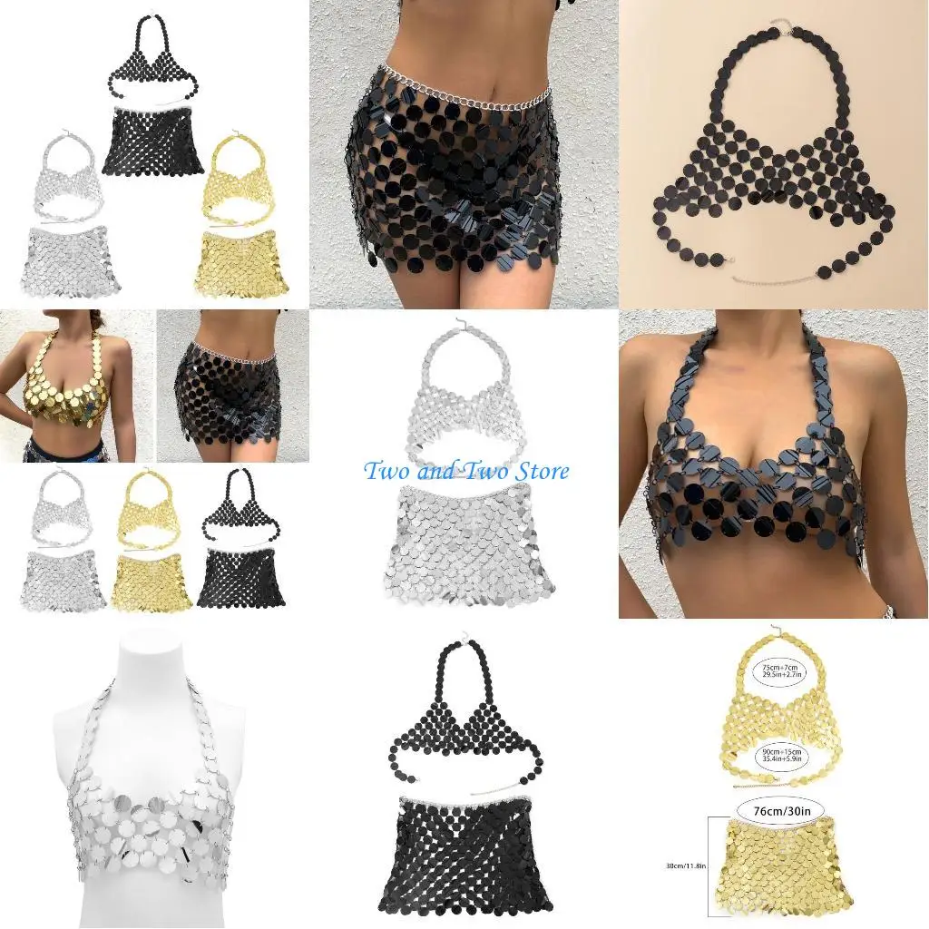 HX6F Body Chain Women Girl Shiny-Wraps Cover Ups for Swimwear Party Mini Skirts
HX6F Body Chain Women Girl Shiny-Wraps Cover Ups for Swimwear Party Mini Skirts