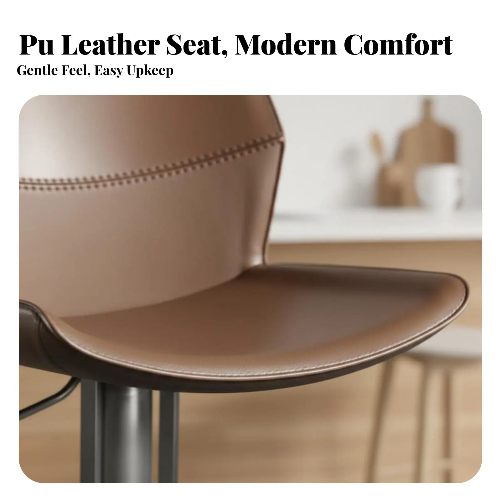 Upholstered Rotating Bar Stool Adjustable Height Upholstered Rotating Stool with Support Modern Design Integrated Footrest
Upholstered Rotating Bar Stool Adjustable Height Upholstered Rotating Stool with Support Modern Design Integrated Footrest