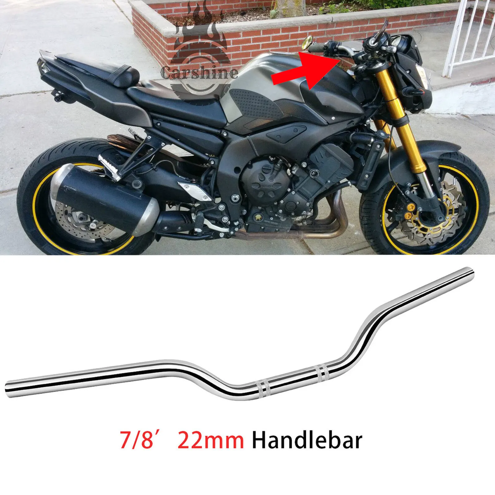 Руль для мотоцикла 7/8 дюйма (22 мм) в стиле Tracker Drag для Yamaha FZ8 2012 года выпуска
Руль для мотоцикла 7/8 дюйма (22 мм) в стиле Tracker Drag для Yamaha FZ8 2012 года выпуска