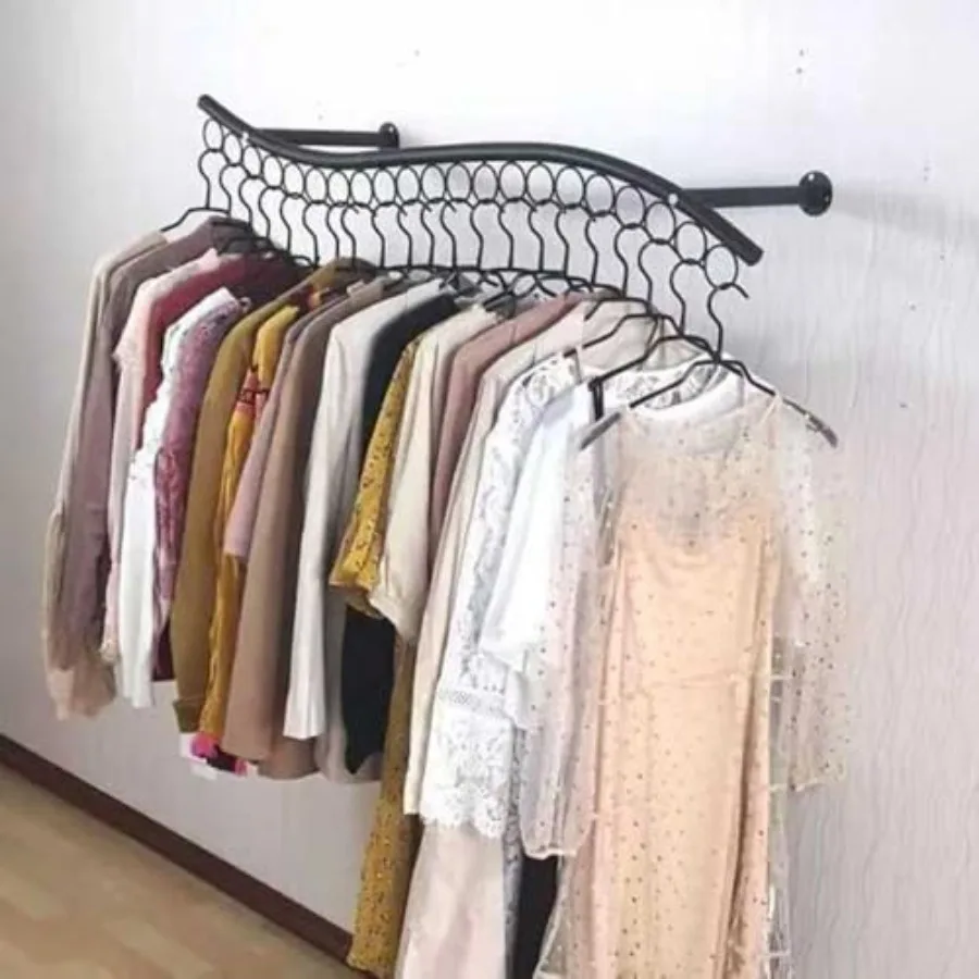 Clothing RackWall Mounted Side Hangers For Clothing Store Decoration Wave Shaped Side Hangers For Women'S Clothing Front Mounte
Clothing RackWall Mounted Side Hangers For Clothing Store Decoration Wave Shaped Side Hangers For Women'S Clothing Front Mounte