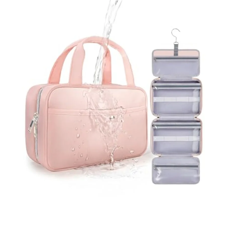 Travel Hanging Toiletry Bag for Women - Waterproof Cosmetic Organizer with Clear Window, Lightweight Bathroom Bags for Essentia
Travel Hanging Toiletry Bag for Women - Waterproof Cosmetic Organizer with Clear Window, Lightweight Bathroom Bags for Essentia