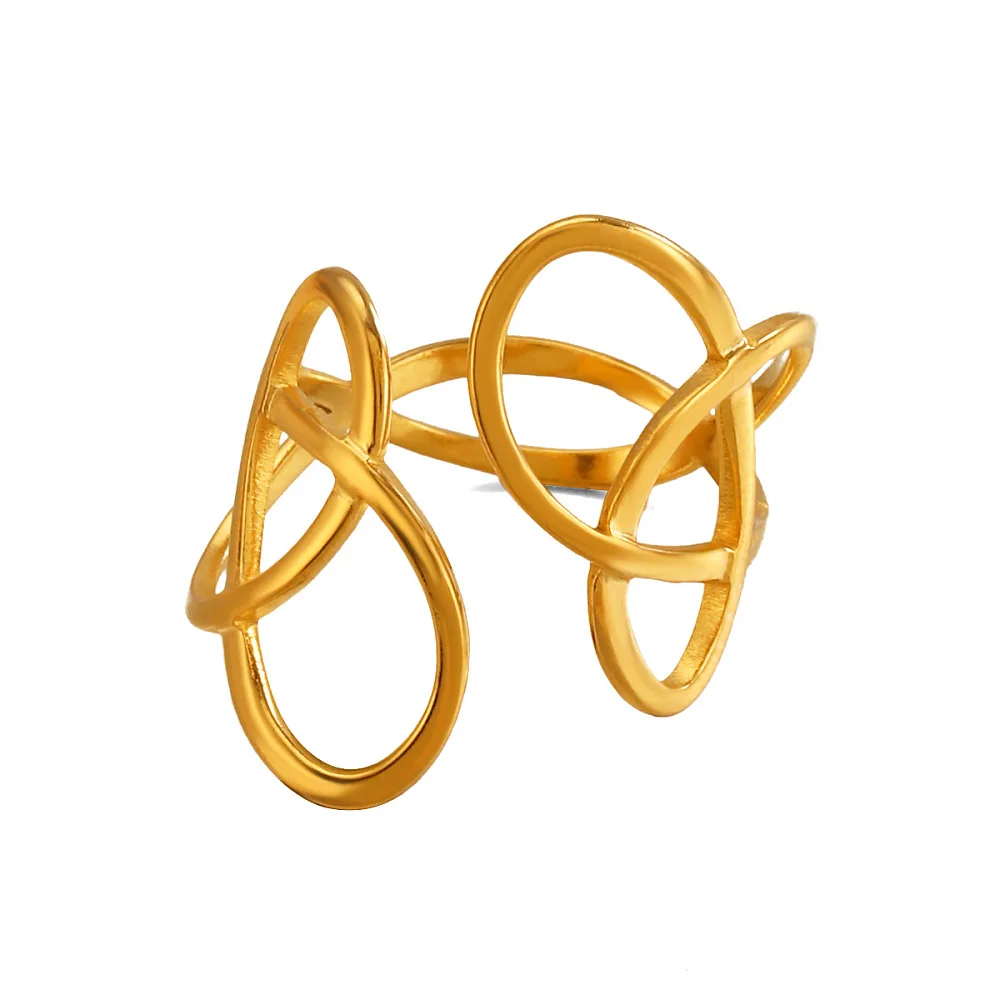 2pcs Golden Stainless Steel Rings Geometric Open Ring Minimalist Adjustable Cross Circle Ring for Women Jewelry
2pcs Golden Stainless Steel Rings Geometric Open Ring Minimalist Adjustable Cross Circle Ring for Women Jewelry