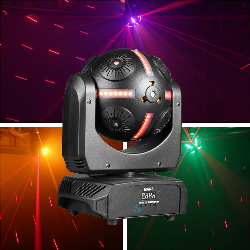 120 Вт RGB светодиодный светильник с подвижной головкой, сценический светильник, зеленый, красный, лазерный, DMX512, футбольные огни, звуковая активация для DJ-вечеринок, сценическое освещение
120 Вт RGB светодиодный светильник с подвижной головкой, сценический светильник, зеленый, красный, лазерный, DMX512, футбольные огни, звуковая активация для DJ-вечеринок, сценическое освещение