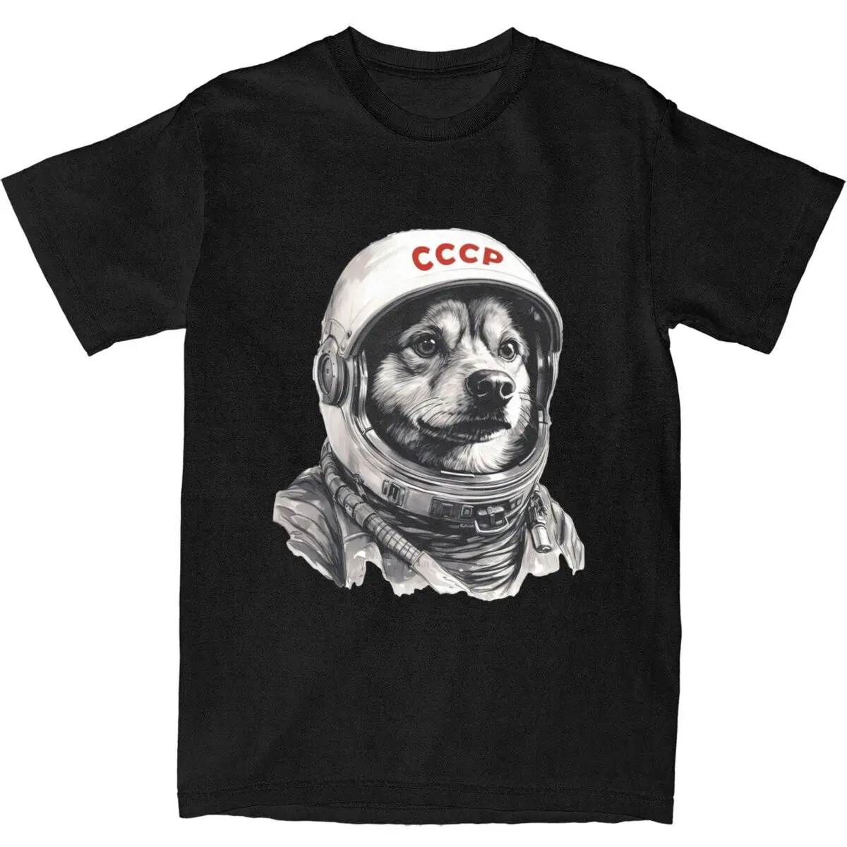 CCCP Rusia Laika Space Urss Astronauta Dog T-Shirt Men First dog in Space Cotton T-Shirts Summer O-Neck Tees Oversized Clothing
CCCP Rusia Laika Space Urss Astronauta Dog T-Shirt Men First dog in Space Cotton T-Shirts Summer O-Neck Tees Oversized Clothing