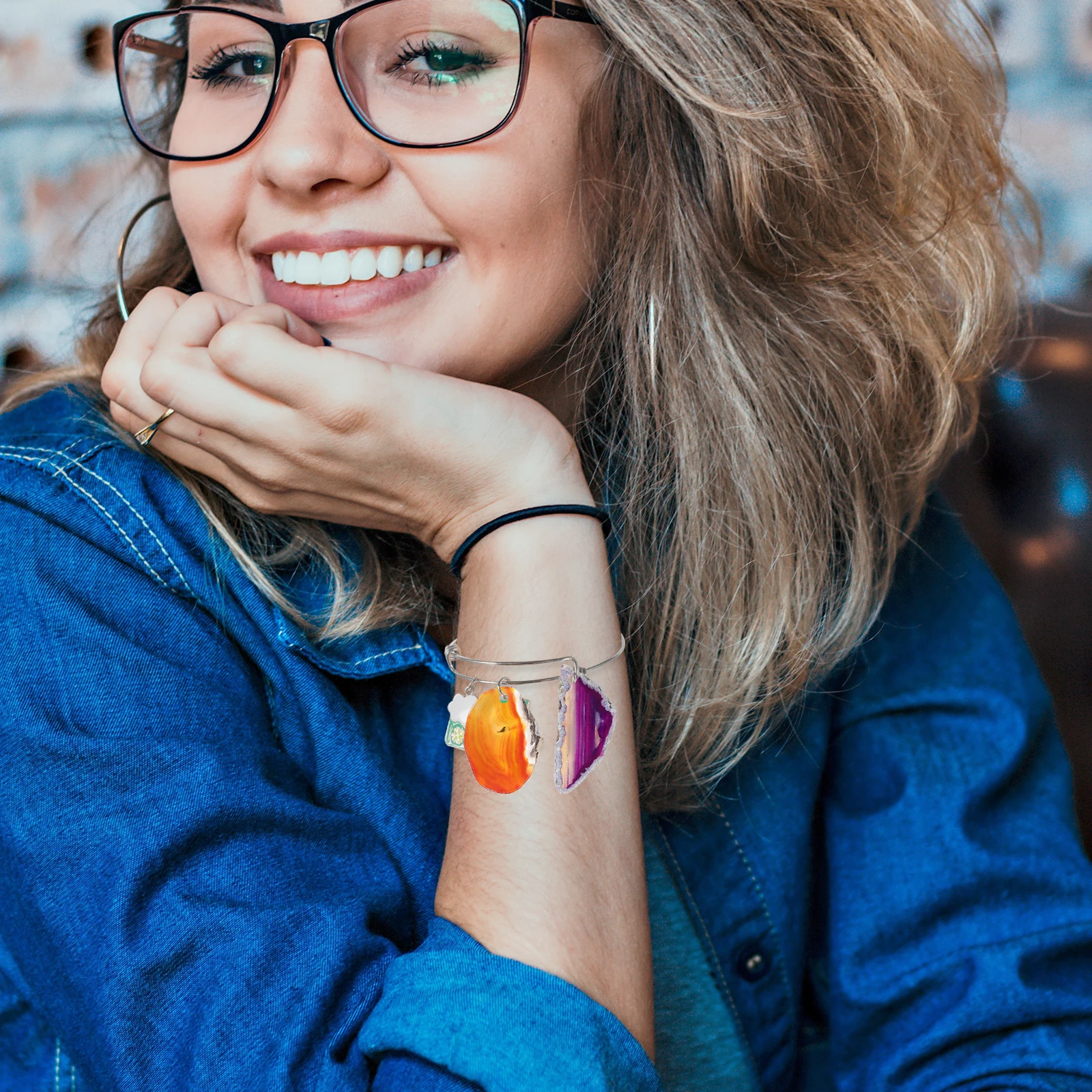 15 шт. красочные натуральные ломтики агата, декоративные камни для свадебных центральных элементов, кулон, аксессуары для рукоделия, драгоценный камень 
15 шт. красочные натуральные ломтики агата, декоративные камни для свадебных центральных элементов, кулон, аксессуары для рукоделия, драгоценный камень