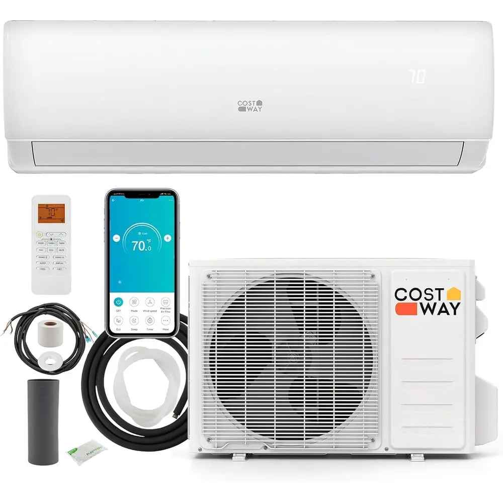 11500 BTU 115V 17 SEER Inverter Mini Split AC & Heat Pump, 750 Sq. Ft. Cooling, Alexa Compatible, with Kit
11500 BTU 115V 17 SEER Inverter Mini Split AC & Heat Pump, 750 Sq. Ft. Cooling, Alexa Compatible, with Kit