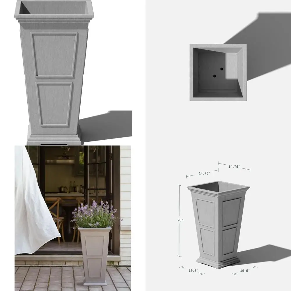 Large Outdoor Tall Planter for Front Porch and Patio - Crack-Resistant All-Weather Plastic Planter | Durable and Weather-Resista
Large Outdoor Tall Planter for Front Porch and Patio - Crack-Resistant All-Weather Plastic Planter | Durable and Weather-Resista