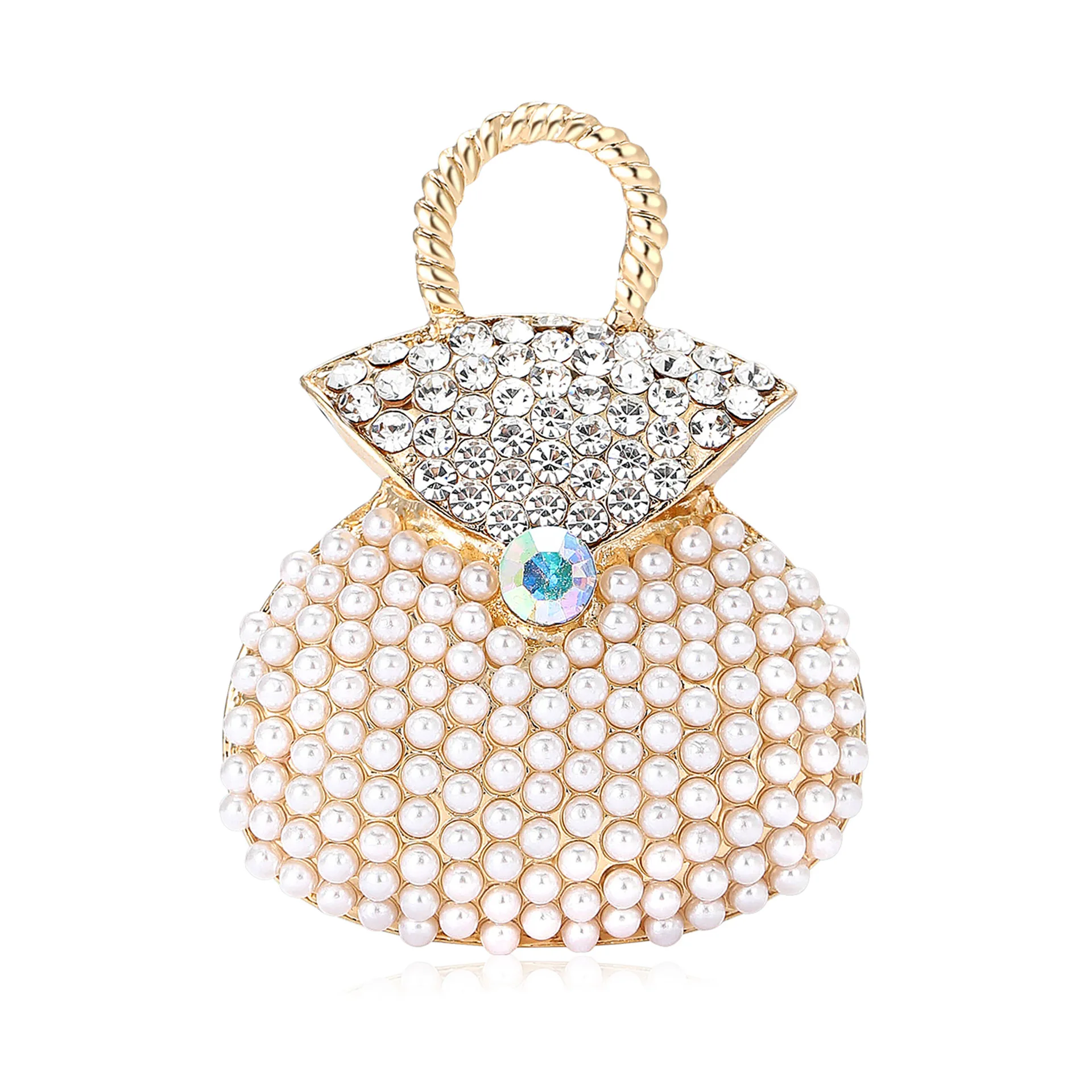 Fashion Exquisite Pearl Handbag Brooch Women's Simple Personality Fashion Pin 2 Colors Optional Gift Dress Coat Accessories
Fashion Exquisite Pearl Handbag Brooch Women's Simple Personality Fashion Pin 2 Colors Optional Gift Dress Coat Accessories