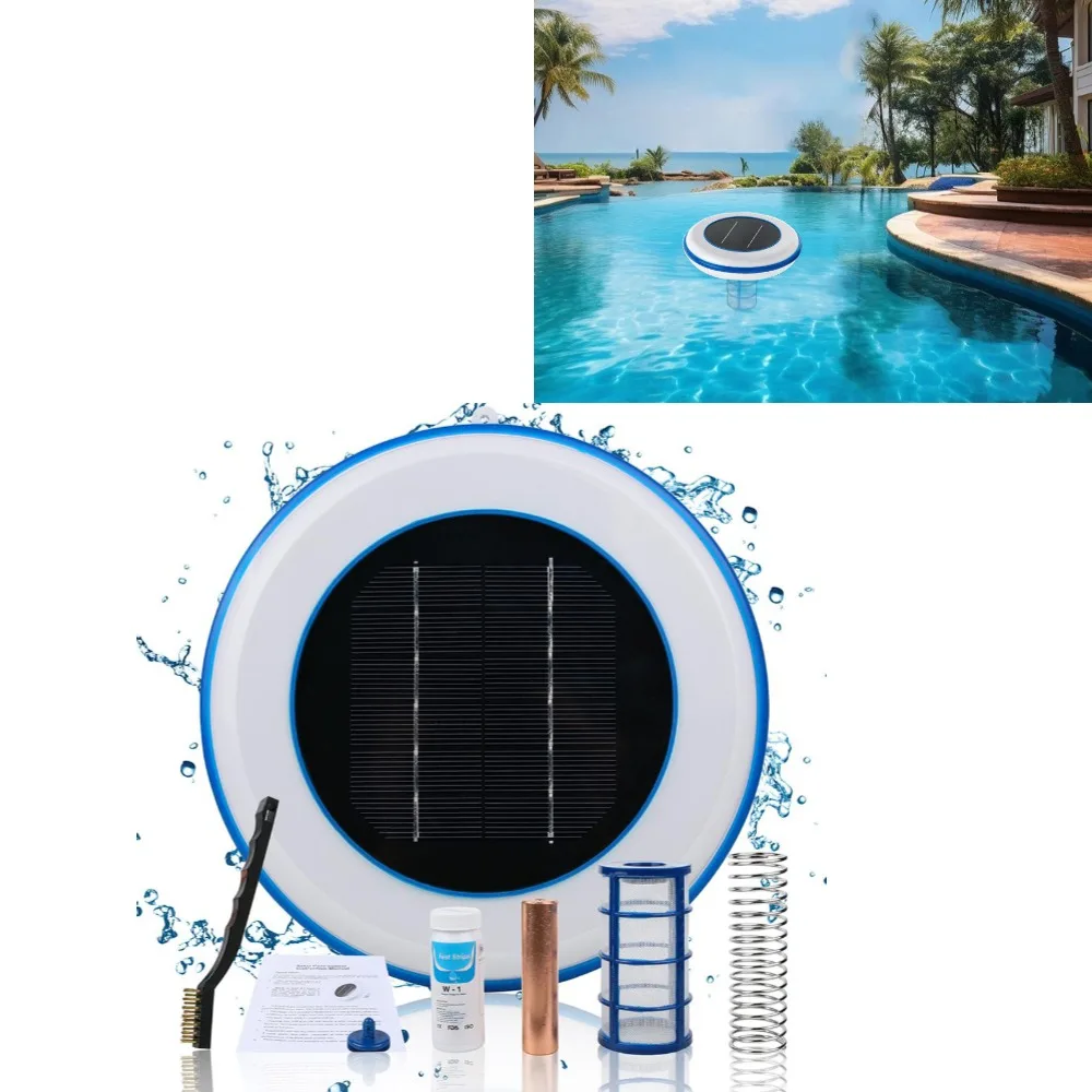 Swimming Pool Tub Water Purifier Solar Powered Ionizer Copper Silver Ion Cleaning Algae Remover Outdoor Swim Water Purifier
Swimming Pool Tub Water Purifier Solar Powered Ionizer Copper Silver Ion Cleaning Algae Remover Outdoor Swim Water Purifier