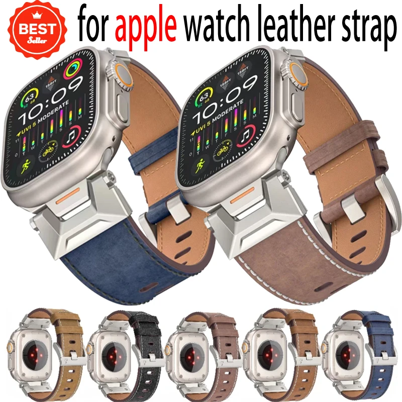 Genuine Leather Strap For Apple Watch Ultra 10 9 8 7 6 5 4 SE Mecha Business Bracelet iWatch For 49mm 46mm 45mm 44mm 42mm Correa
Genuine Leather Strap For Apple Watch Ultra 10 9 8 7 6 5 4 SE Mecha Business Bracelet iWatch For 49mm 46mm 45mm 44mm 42mm Correa
