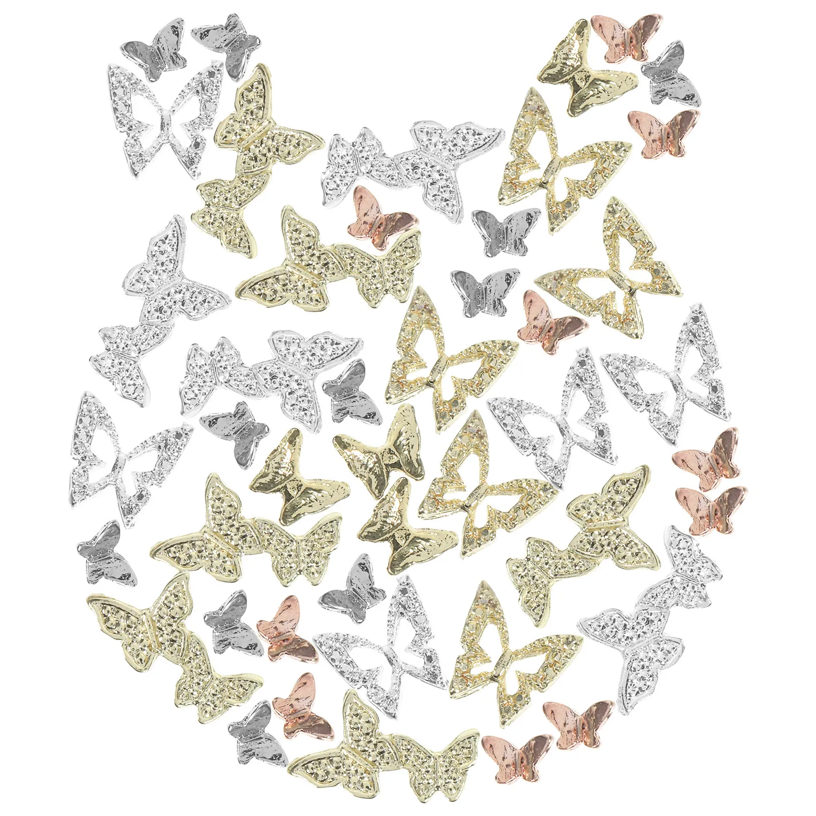 40Pcs Cute Butterfly Nail Charms Women Manicure Decoration Nail Art Supplies for Fingernails Toenails Scrapbook Greeting Cards
40Pcs Cute Butterfly Nail Charms Women Manicure Decoration Nail Art Supplies for Fingernails Toenails Scrapbook Greeting Cards