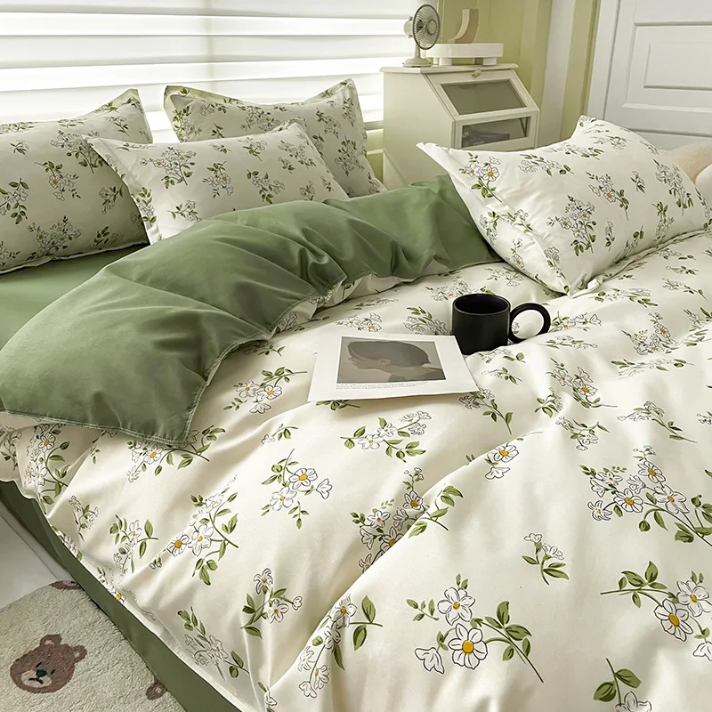 bed linen set cotton four piece stitch bedding bed sheets duvet covers Korean princess floral girl dormitory
bed linen set cotton four piece stitch bedding bed sheets duvet covers Korean princess floral girl dormitory