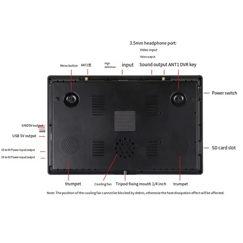 Little Pilot Captain 10,2-дюймовый большой экран HD-MI DVR 1280X720 1000 люкс 5,8 ГГц дисплей 3S-6S для FPV RC Racing Drone-AAAE
Little Pilot Captain 10,2-дюймовый большой экран HD-MI DVR 1280X720 1000 люкс 5,8 ГГц дисплей 3S-6S для FPV RC Racing Drone-AAAE