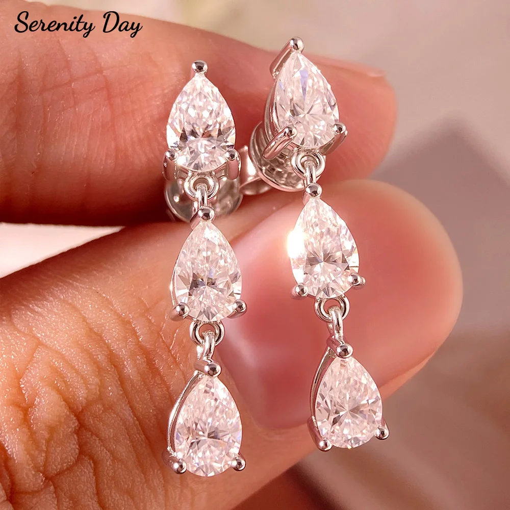 Serenity 3ct Pear Cut Moissanite Drop Earrings for Women S925 Sterling Silver Jewelry Sparkling D Color Diamond Tassel Earrings
Serenity 3ct Pear Cut Moissanite Drop Earrings for Women S925 Sterling Silver Jewelry Sparkling D Color Diamond Tassel Earrings