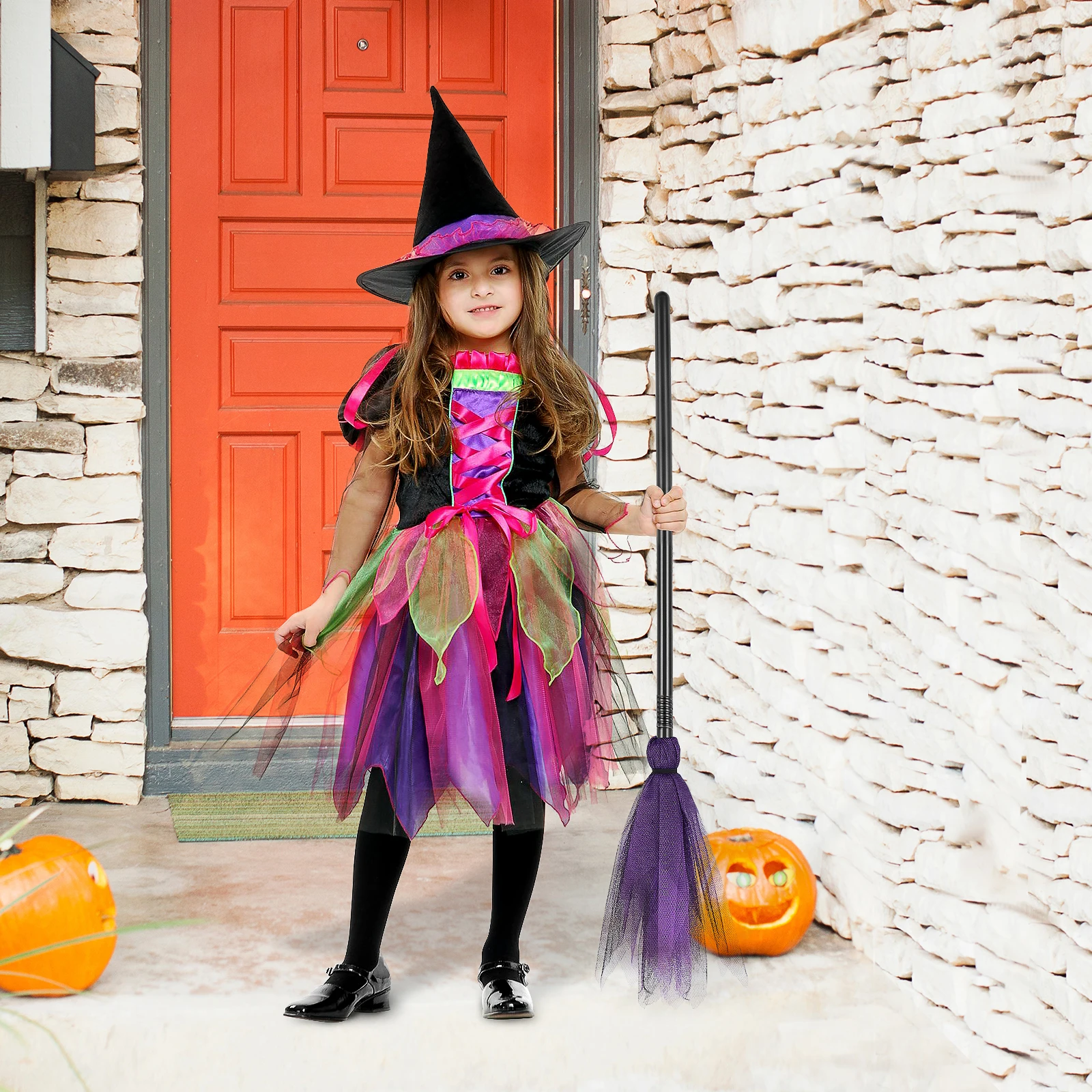 3pcs Witch Broom Mesh Design Halloween Party Prop Flying Broomstick Decorative Plastic Broom For Costume Role Play Masquerade
3pcs Witch Broom Mesh Design Halloween Party Prop Flying Broomstick Decorative Plastic Broom For Costume Role Play Masquerade