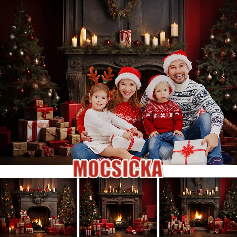 Christmas Fireplace Background Indoor Fireplace and Xmas Tree Gift Box Decor Photobooth Props Family Portraits Photo Backdrops
Christmas Fireplace Background Indoor Fireplace and Xmas Tree Gift Box Decor Photobooth Props Family Portraits Photo Backdrops